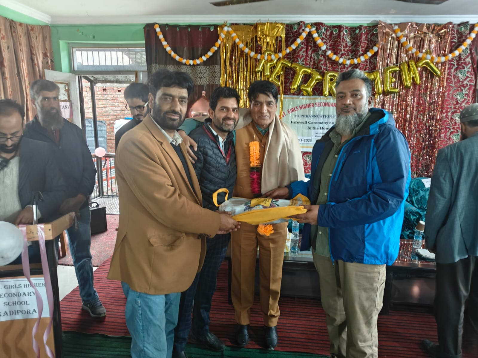 Gift presentation to Mr Gulzar Sab